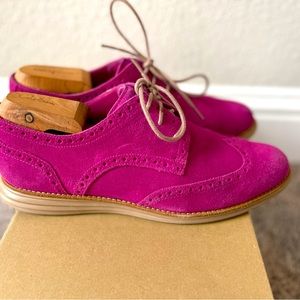 Cole HAAN women size 9 pink lunergrand wingtip
